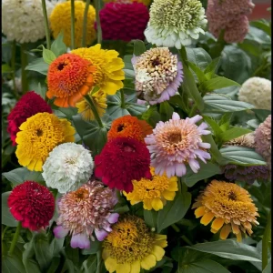 Crested Petal Zinnia Seeds - 25 Count, Ruffled Crown Blooms, Tall Stems - Image 3