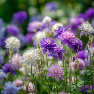 Double Mixed Columbine Seeds – Vibrant Multi-Colored Perennial Flowers, 100 Seeds - Image 1