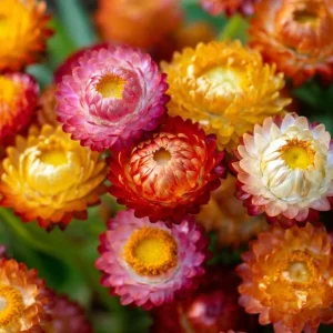 Dwarf Strawflower Seeds Mix - 300 Helichrysum bracteatum Seeds - Bright Everlasting Blooms for Gardens - Image 2