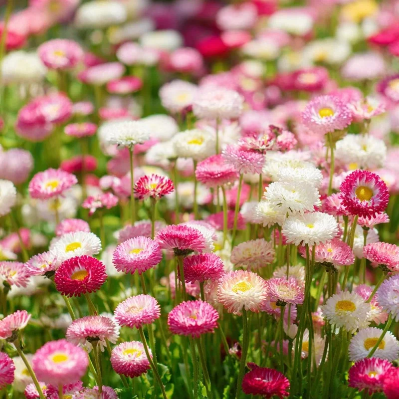 English Daisy Seeds Mix - Bellis perennis - 300 Seeds - Perennial Blooms - Pollinator Friendly - Image 4