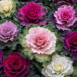 Flowering Kale Ornamental Cabbage Seeds Mix - Pink, Red, White - 25 Seeds - Image 3