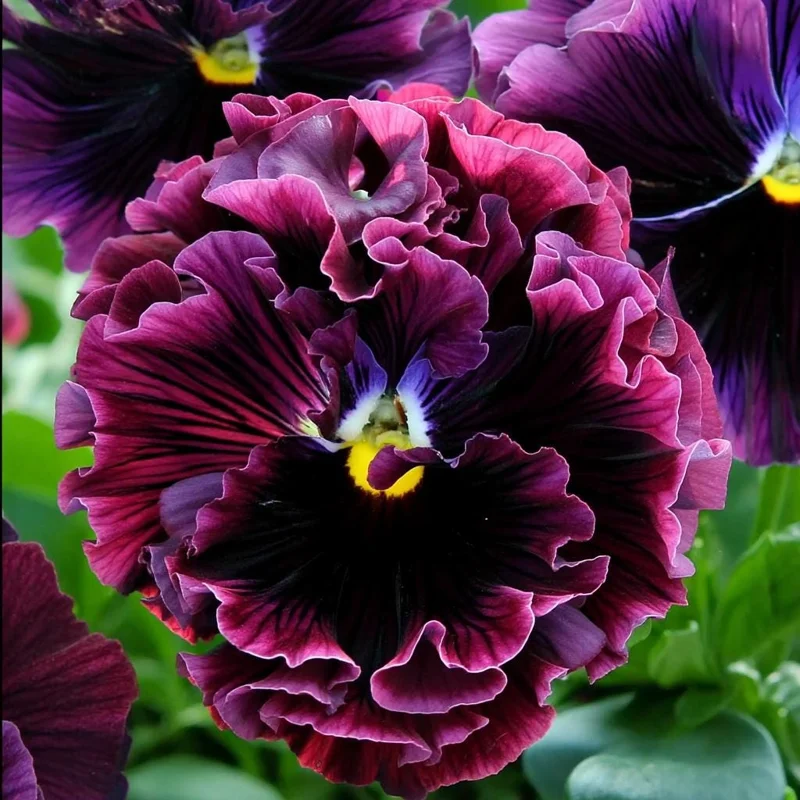 Frizzle Sizzle Raspberry Pansy Seeds - 25 Ruffled Viola Seeds - Outdoor - Image 3