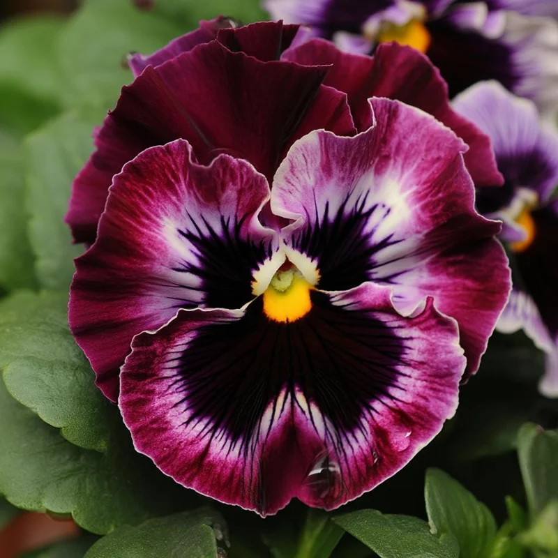 Frizzle Sizzle Raspberry Pansy Seeds - 25 Ruffled Viola Seeds - Outdoor - Image 1
