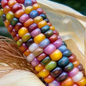 Glass Gem Corn Seeds – Multicolored Heirloom Ornamental Ornamental Corn, 25 Seeds, Easy Grow - Image 1