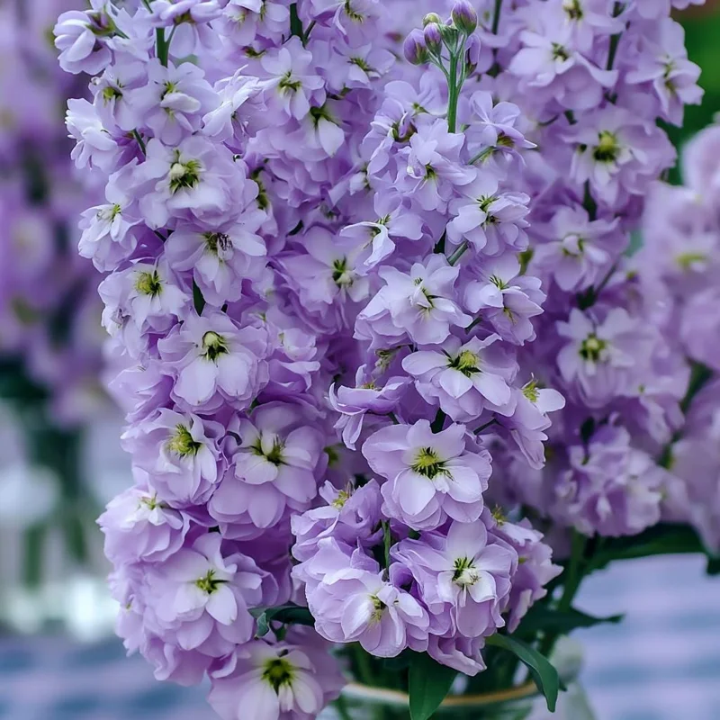 Lavender Blue Stock Seeds - Matthiola incana - 50 Seeds - Fragrant & Edible Flowers - Image 1