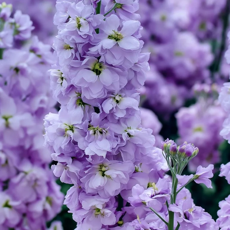 Lavender Blue Stock Seeds - Matthiola incana - 50 Seeds - Fragrant & Edible Flowers - Image 3