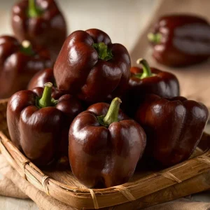 Mini Chocolate Sweet Bell Pepper Seeds - 20 Count, High-Yield, Compact - Image 2