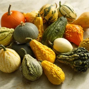 Mixed Gourd Seeds - Cucurbita Pepo, 15 Seeds, Colorful Garden Decor, Attracts Pollinators - Image 2