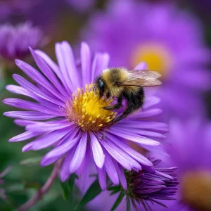 New England Aster Seeds - 300 Count, Vibrant Purple Blooms, Pollinator Friendly, Perennial Wildflower - Image 1