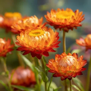 Orange Strawflower Seeds - 50 Seeds Everlasting Bright Orange Cut Flowers - Image 5