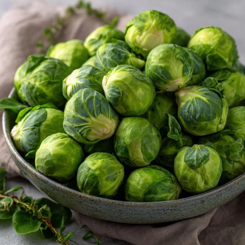 Organic Brussels Sprouts Seeds - 50 Heirloom Mini Cabbage Seeds, Easy Grow - Image 1