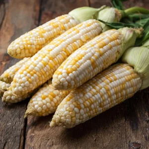 Peaches & Cream Sweet Corn Seeds - 30 Count, Early Maturing, Bi-Color - Image 1