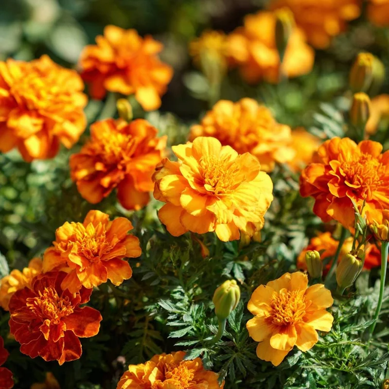 Petite French Marigold Seeds Mix - 300 Seeds, Multi-Color Blooms, Outdoor - Image 2