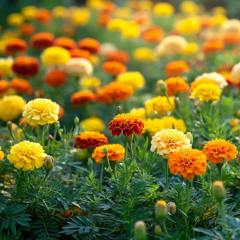 Petite French Marigold Seeds Mix - 300 Seeds, Multi-Color Blooms, Outdoor - Image 3