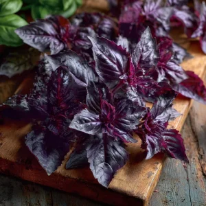 Purple Ruffles Basil Seeds - Heirloom Aromatic Herb, 150 Seed Packet, Outdoor - Image 1