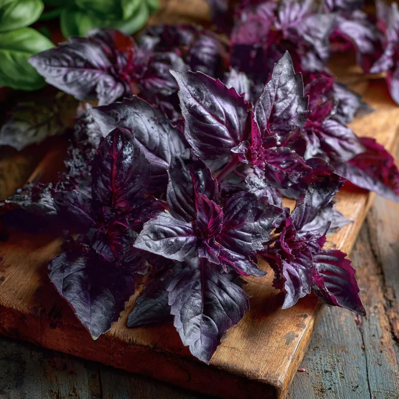 Purple Ruffles Basil Seeds - Heirloom Aromatic Herb, 150 Seed Packet, Outdoor - Image 1