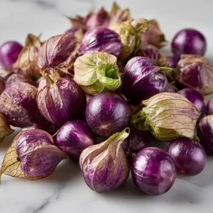 Purple Tomatillo Seeds - Heirloom Chinese Lantern, Physalis ixocarpa, 30 Seeds - Image 1