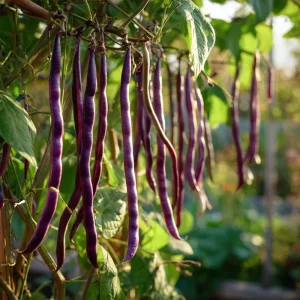 Purple Yard Long Bean Seeds - Vining Legume, Tender Purple Pods - 10 Seeds - Image 1