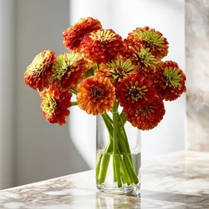 Queen Red Lime Zinnia Seeds - 10 Count, Bi-Color, Zinnia Elegans, Attracts Pollinators - Image 5