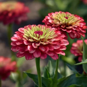 Queen Red Lime Zinnia Seeds - 10 Count, Bi-Color, Zinnia Elegans, Attracts Pollinators - Image 6