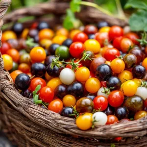 Rainbow Mix Cherry Tomato Seeds - 25 Heirloom Multicolor Varieties for Gardens - Image 3