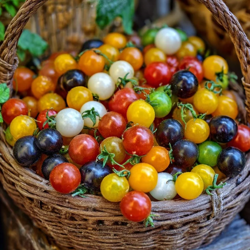 Rainbow Mix Cherry Tomato Seeds - 25 Heirloom Multicolor Varieties for Gardens - Image 5