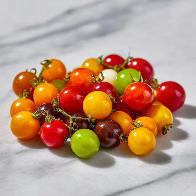 Rainbow Mix Cherry Tomato Seeds - 25 Heirloom Multicolor Varieties for Gardens - Image 1