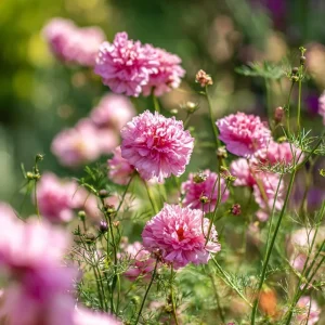 Rose Bonbon Cosmos Seeds - 25 Seeds, Double Rose-Pink Blooms, Easy Grow Annual Flower - Image 2