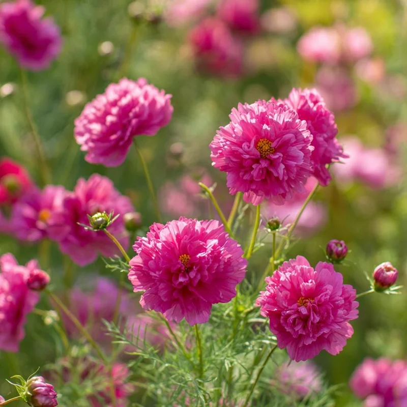 Rose Bonbon Cosmos Seeds - 25 Seeds, Double Rose-Pink Blooms, Easy Grow Annual Flower - Image 4