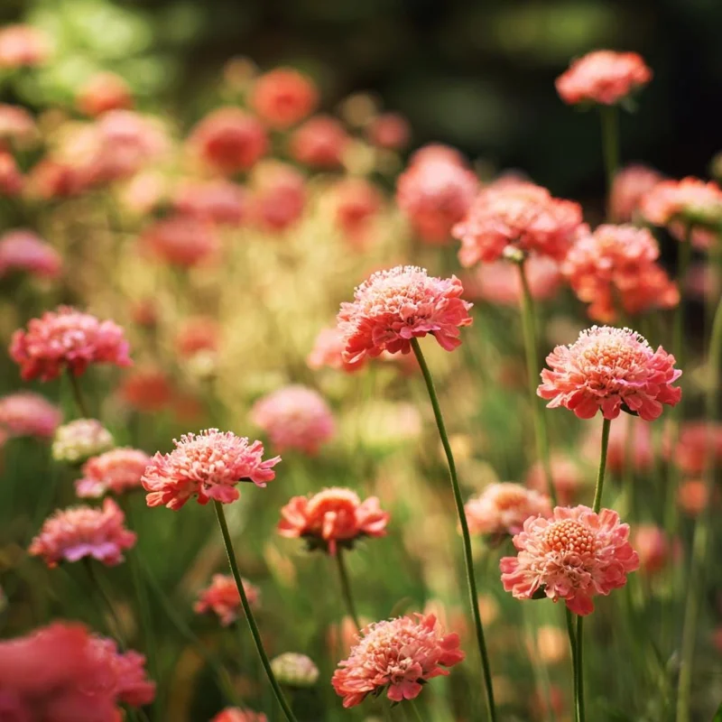 Salmon Queen Scabiosa Seeds - 50 Seeds, Salmon Pink Pincushion Flowers, Outdoor - Image 2