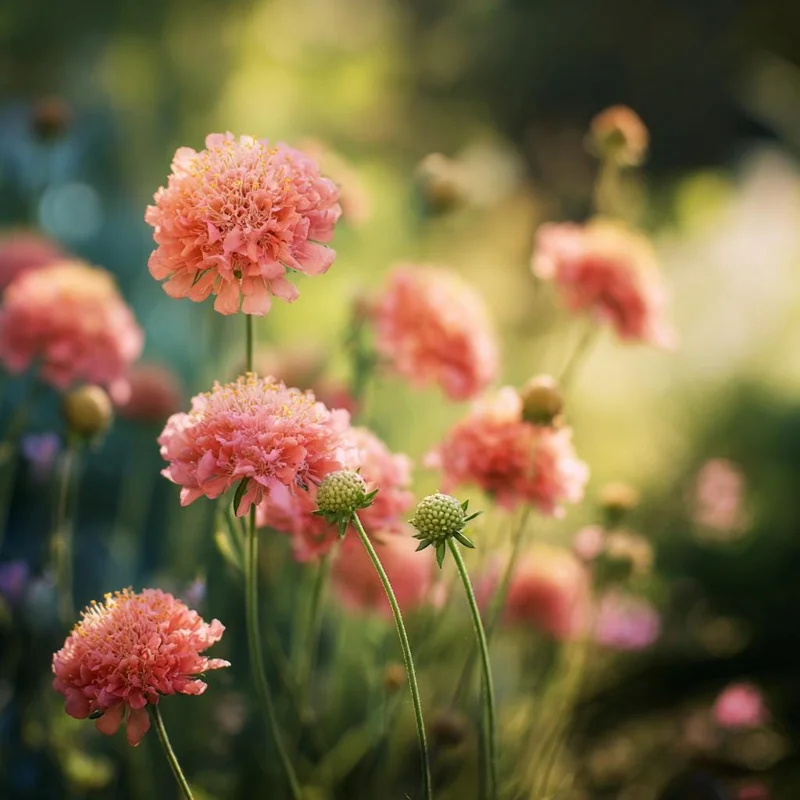 Salmon Queen Scabiosa Seeds - 50 Seeds, Salmon Pink Pincushion Flowers, Outdoor - Image 6