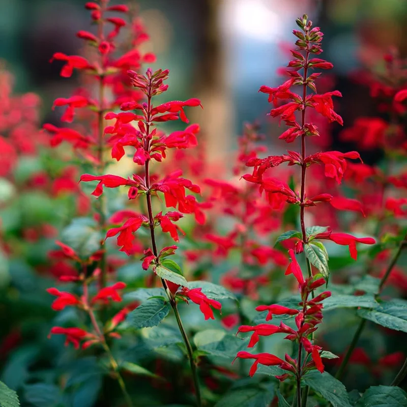 Scarlet Sage Seeds - 100 Count, Vibrant Red Blooms, Attracts Pollinators - Image 3