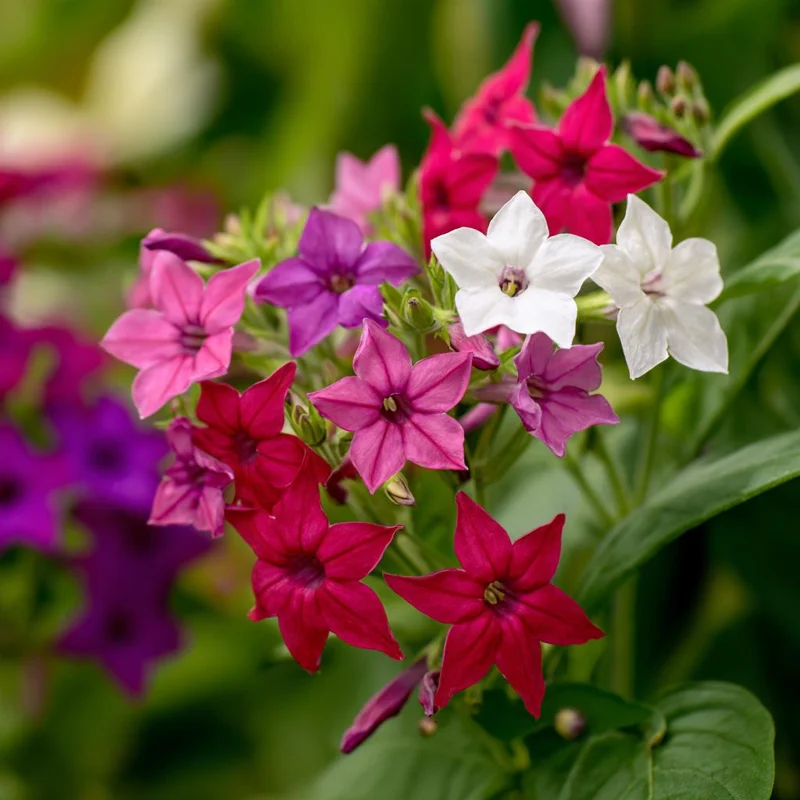 Sensation Flowering Tobacco Seeds Mix - 500 Fragrant Nicotiana Alata Seeds, Vibrant Colors, Attracts Pollinators - Image 1
