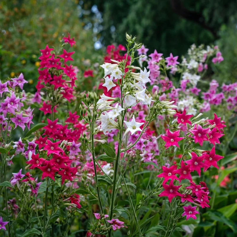 Sensation Flowering Tobacco Seeds Mix - 500 Fragrant Nicotiana Alata Seeds, Vibrant Colors, Attracts Pollinators - Image 2