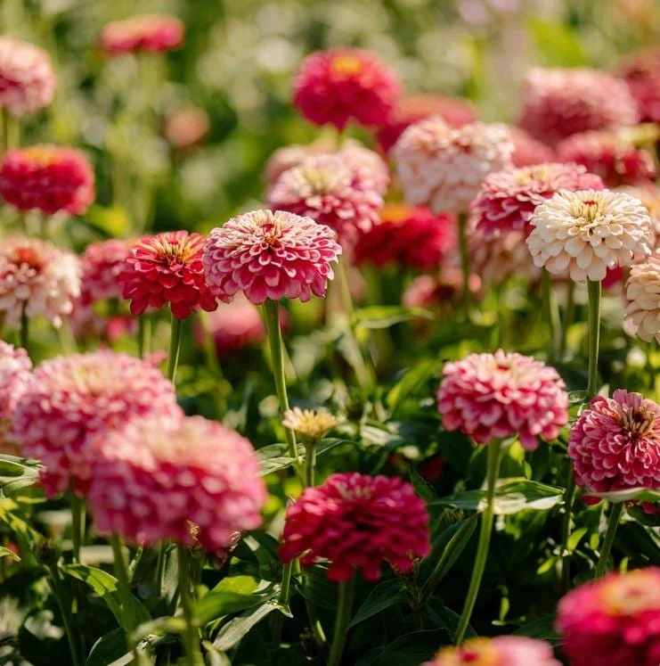 Strawberries and Cream Zinnia Seeds - Bi-Color Blooms, Easy-Grow, 100 Seeds - Image 3