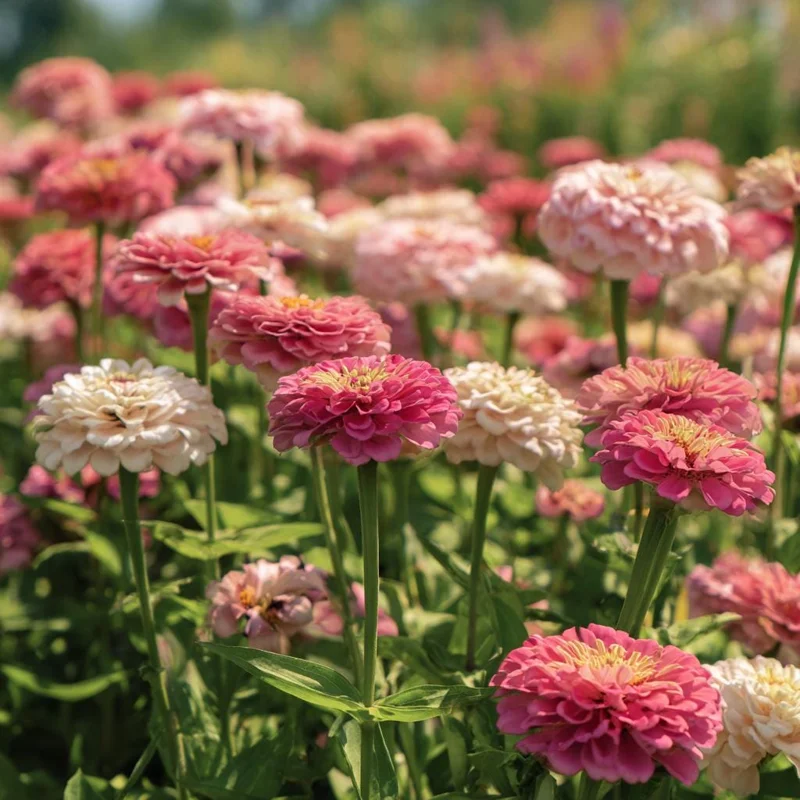 Strawberries & Cream Zinnia Seeds - 100 Count, Bi-Color, Easy Grow Annual - Image 2