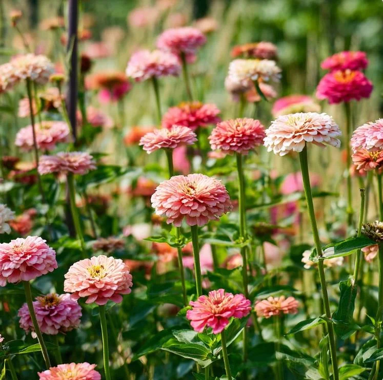 Strawberries & Cream Zinnia Seeds - 100 Count, Bi-Color, Easy Grow Annual - Image 4