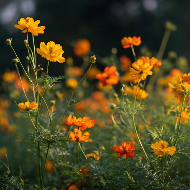 Sulphur Cosmos Bright Lights Mix Seeds - 100 Seeds, Orange Yellow Red Blooms, Easy to Grow Annuals for Pollinators - Image 3