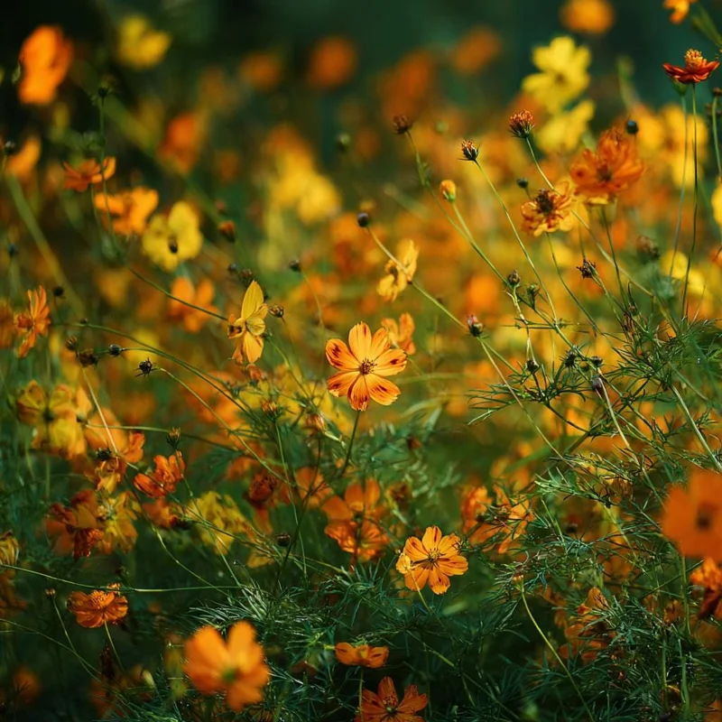 Sulphur Cosmos Bright Lights Mix Seeds - 100 Seeds, Orange Yellow Red Blooms, Easy to Grow Annuals for Pollinators - Image 4