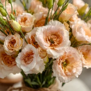 Voyage 2 Champagne Lisianthus Seeds - 25 Soft Apricot Eustoma Grandiflorum - Image 2