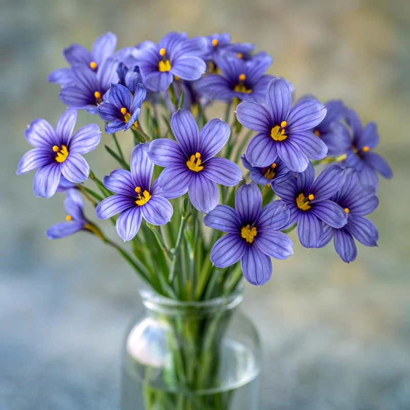 Western Blue Eyed Grass Seeds - 100 Sisyrinchium bellum Seeds for Pollinators, Perennial Wildflower - Image 4