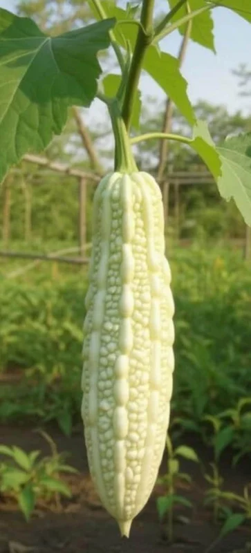 White Bitter Gourd Seeds - Heirloom Ivory Bitter Melon for Asian Cuisine - 10 Seeds - Image 1