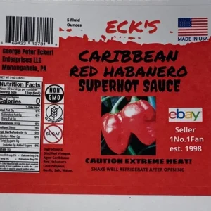 Caribbean Red Habanero Hot Sauce 5 oz Bottle - Super Hot Pepper Sauce - Image 2