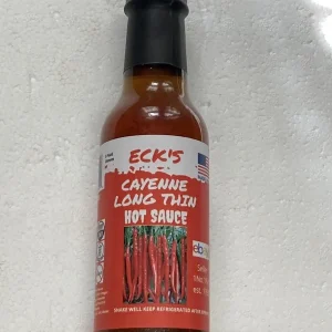 Cayenne Long Thin Hot Pepper Sauce 5 oz Bottle - Gluten-Free Organic Vegan - Image 1