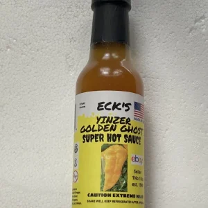 Golden Ghost Super Hot Pepper Sauce - 5 oz Bottle, Extreme Heat - Image 1