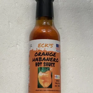 Orange Habanero Hot Pepper Sauce - 5 oz Bottle, Gourmet Spicy Condiment - Image 1