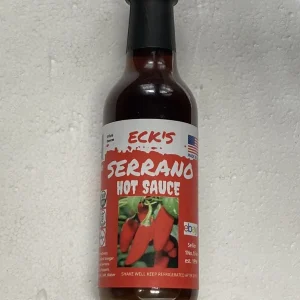 Serrano Hot Pepper Sauce - Organic, Vegan, Gluten-Free, 5 oz Bottle - Image 1