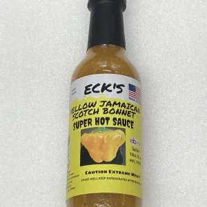 Yellow Jamaican Scotch Bonnet Super Hot Pepper Sauce - 5 oz Bottle - Image 1