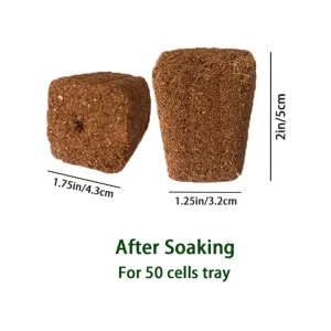 50 Coco Coir Plugs - Seed Starter Cubes & Rooting Media - Image 1