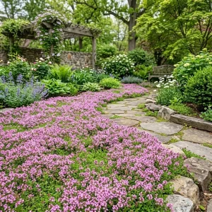 50,000 Pink Creeping Thyme Seeds - Perennial Ground Cover, Outdoor - Image 2